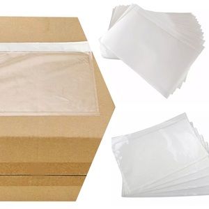 100 Clear Adhesive Sleeve Shipping Label Pouch